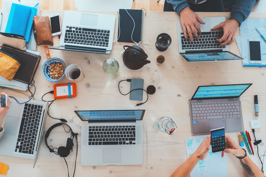 Equipe técnica em computadores