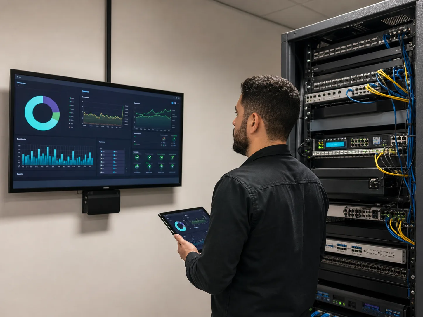Painel de monitoramento de infraestrutura